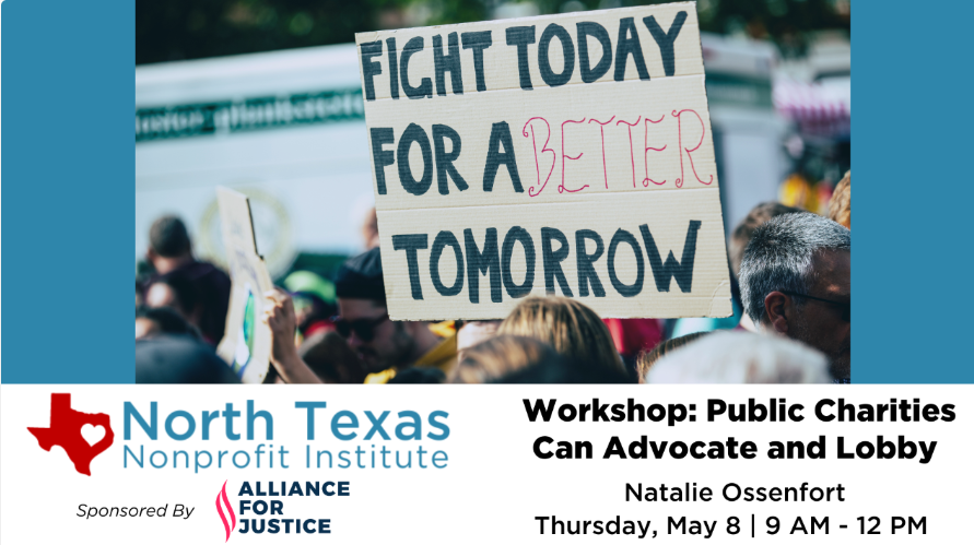 Workshop: Public Charities Can Advocate and Lobby