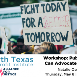 Workshop: Public Charities Can Advocate and Lobby